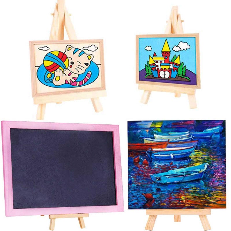 ANDES 9.4 Inches Tall Wood Easels Set of Tabletop Display Easels, Art Craft Painting Easel Stand for Artist Adults Students (6pack) - Image 4